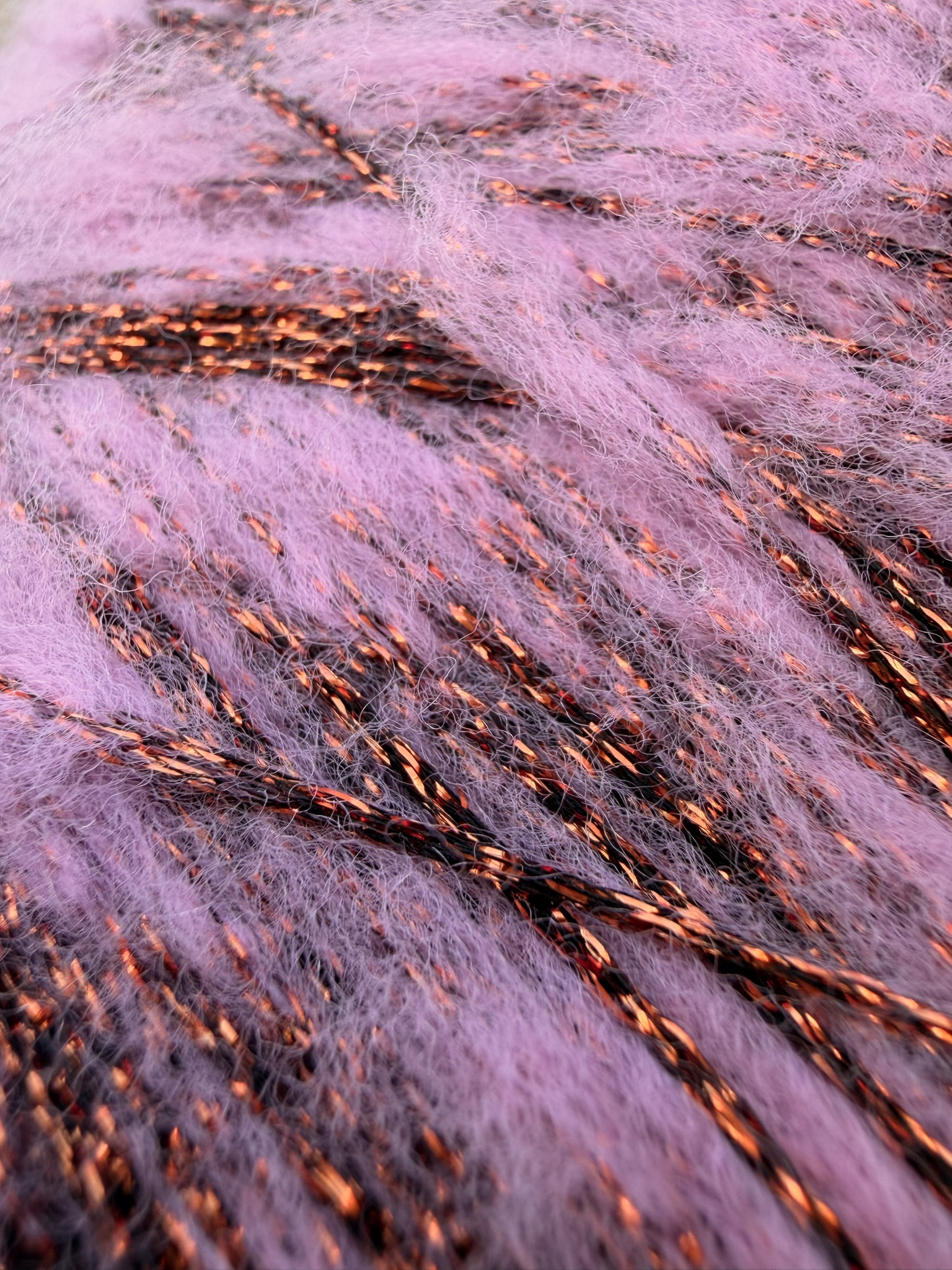 DI.VE Sfavilla Nm 4500 – Fantasiegarn aus Merinowolle Extrafine  col. Lavendel, Altrosa und Flieder foto 4